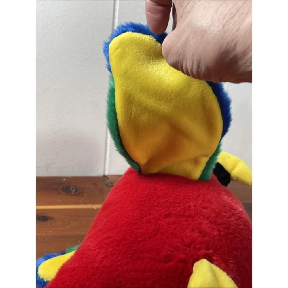 Ty Beanie Baby Parrot‎ Plush Toy 1999 Macaw Bird Stuffed Animal artsy fun bright